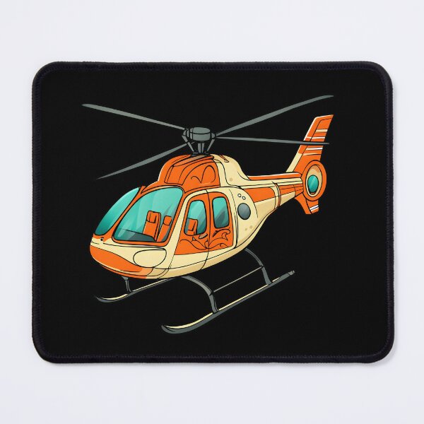 Item preview, Vibrant Skies: The Orange Helicopter designed and sold by MYTHIC PEEL STICKERS.