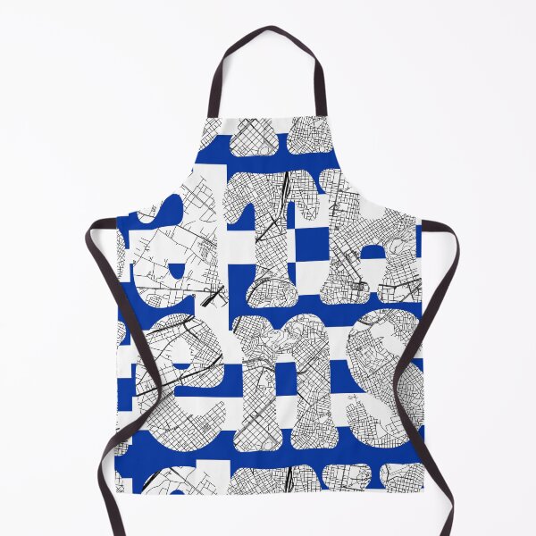 Item preview, Athens City Map Typography - Greece Flag Urban Design designed and sold by Michael van der Hoorn.