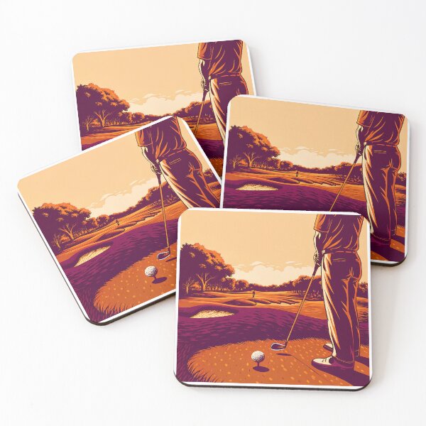 Item preview, John Golf Course Art Sport Illustration Golfing Landscape designed and sold by ART ATTACK ZONE.