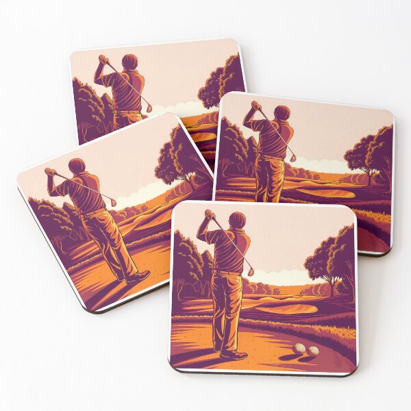 Item preview, Juan Golf Course Art Sport Illustration Golfing Landscape designed and sold by ART ATTACK ZONE.