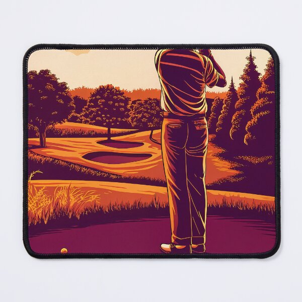 Artikelvorschau, Robert Golfplatz Kunst Sport Illustration Golf Landschaft entworfen und verkauft von ART ATTACK ZONE.