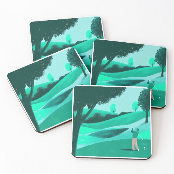 Item preview, Enrique Golf Course Art Sport Illustration Golfing Landscape designed and sold by ART ATTACK ZONE.