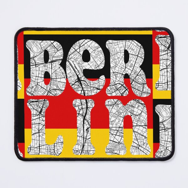 Item preview, Berlin City Map Typography - Germany Flag Urban Design designed and sold by Michael van der Hoorn.