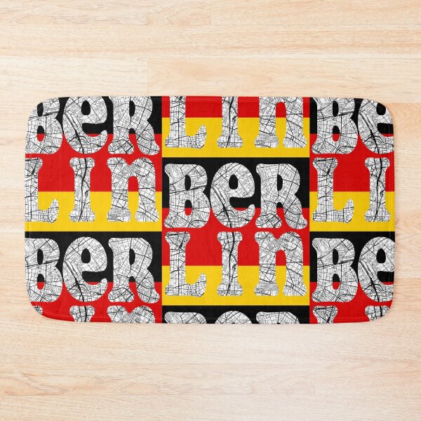 Item preview, Berlin City Map Typography - Germany Flag Urban Design designed and sold by Michael van der Hoorn.