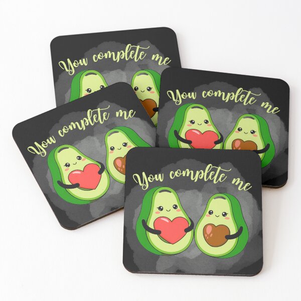 Item preview, You Complete Me Avocado Couple designed and sold by Klaudesign.