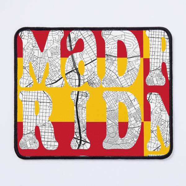 Item preview, Madrid City Map Typography – Spain Urban Art on Flag Background designed and sold by Michael van der Hoorn.