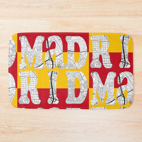 Item preview, Madrid City Map Typography – Spain Urban Art on Flag Background designed and sold by Michael van der Hoorn.