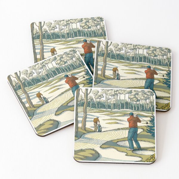 Item preview, Friends Golf Course Art Sport Illustration Golfing Landscape designed and sold by ART ATTACK ZONE.