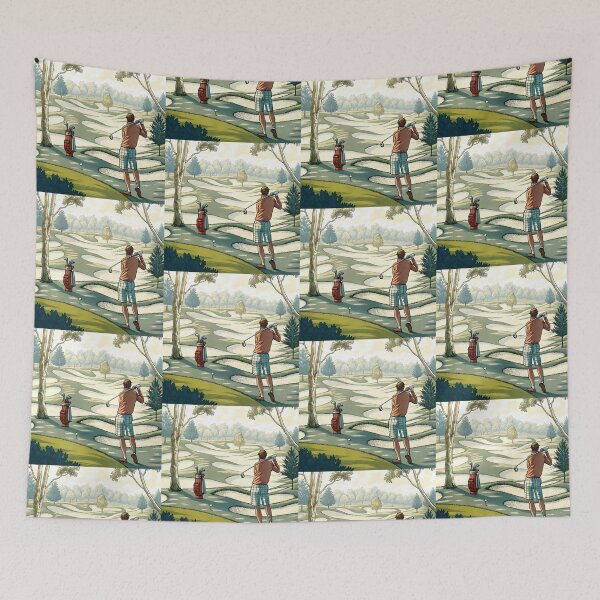 Item preview, Vacation Golf Course Art Sport Illustration Golfing Landscape designed and sold by ART ATTACK ZONE.