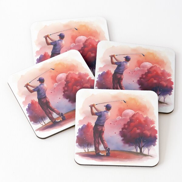 Item preview, Watercolors Golf Course Art Sport Illustration Golfing Landscape designed and sold by ART ATTACK ZONE.