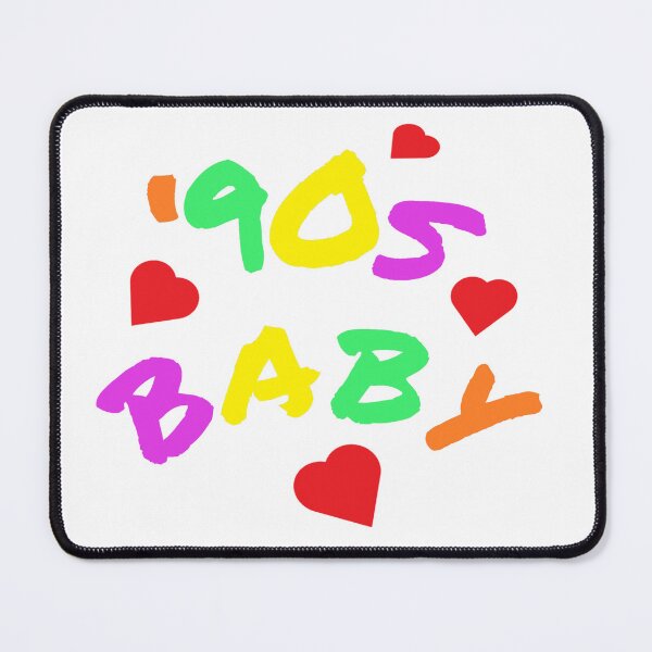 Item preview, 90s Baby Nostalgic Design for Millennials and Generation Z. Multicolor Letters. (White Background) designed and sold by ArtByLM.