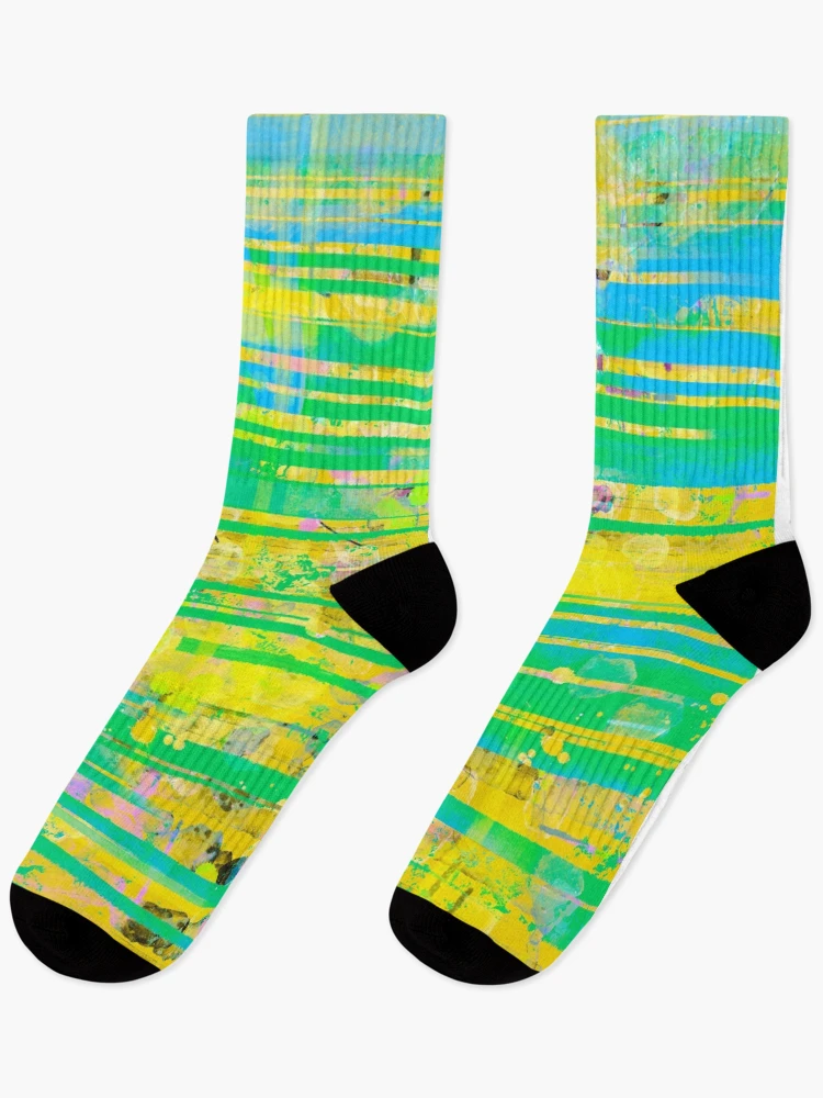 Thumbnail 1 von 5, Socken, Groovy Green + Static 77 designt und verkauft von Roco47.