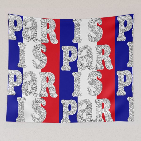 Item preview, Paris City Map Typography – France Travel Art with French Flag designed and sold by Michael van der Hoorn.