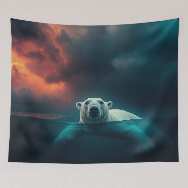 Item preview, Swimming Polar Bear and No Ice designed and sold by Skye Ryan-Evans.