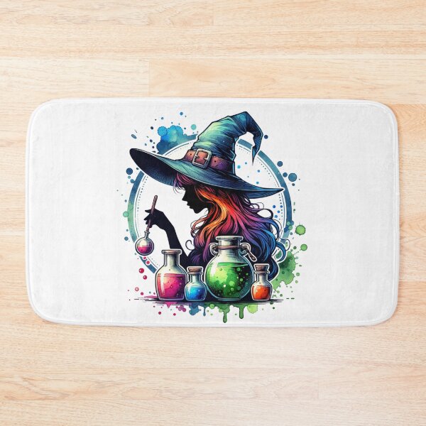 Item preview, Watercolor Witch Making Potions designed and sold by 2ndSketch.