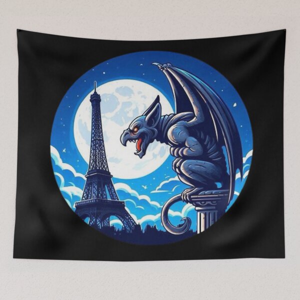 Item preview, Paris, France Gargoyle Full Moon designed and sold by Myra365Art.