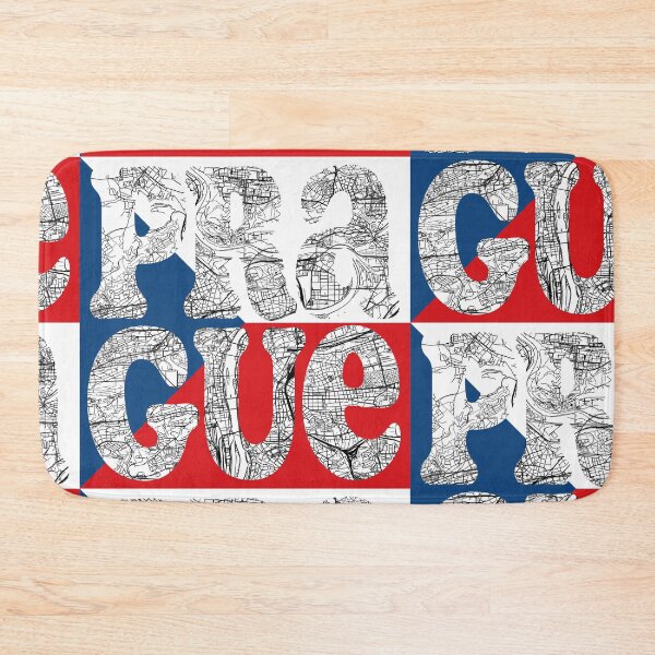Item preview, Prague City Map Typography – Czech Republic Travel Art with Flag designed and sold by Michael van der Hoorn.