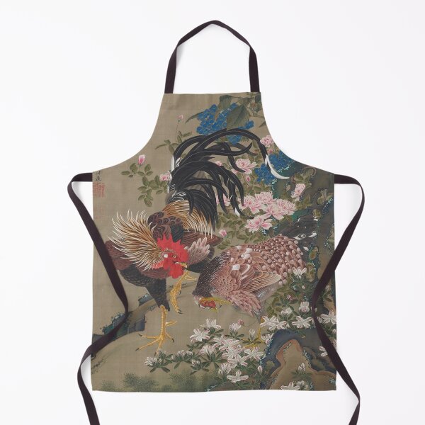 Item preview, Jakuchū 【Hydrangea and Two Roosters】伊藤若冲【紫陽花双鶏図】 designed and sold by LOVEandPIECE-JP.
