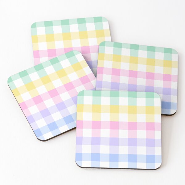 Item preview, pastel plaid rainbow retro gingham designed and sold by Gossip Rag.