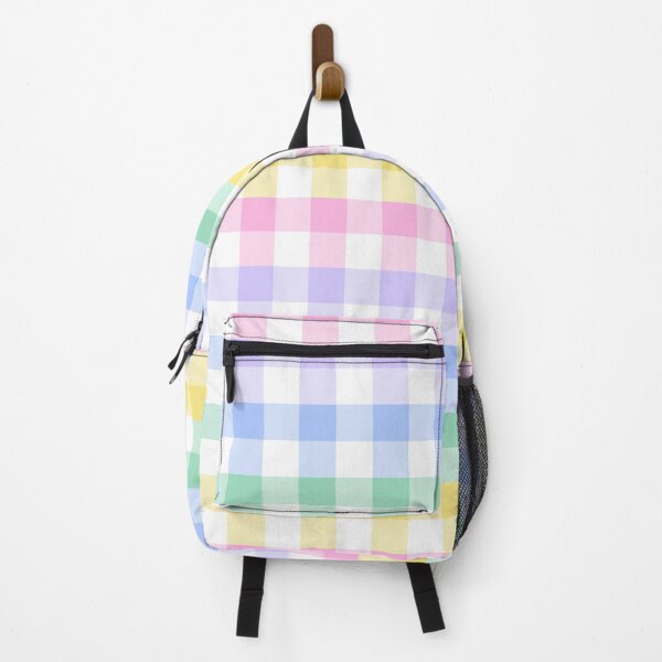 Item preview, pastel plaid rainbow retro gingham designed and sold by Gossip Rag.