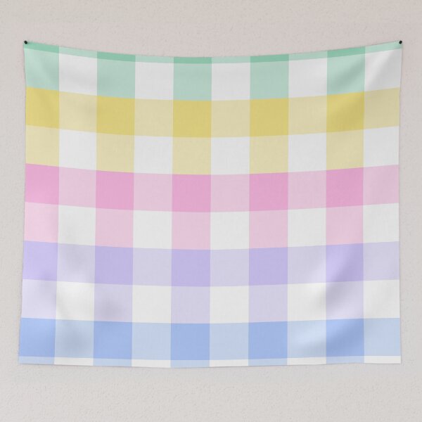 Item preview, pastel plaid rainbow retro gingham designed and sold by Gossip Rag.