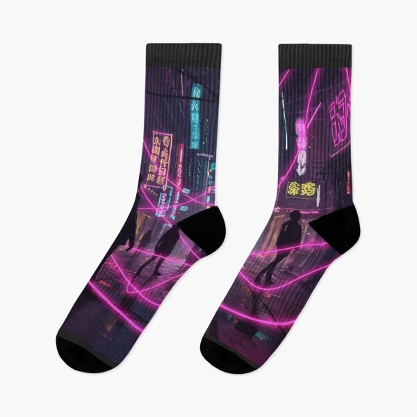 Item preview, Neon Shadows in the Cyber City designed and sold by Wiredart.