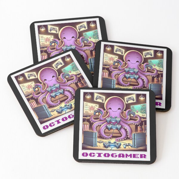 Item preview, OctoGamer – Funny Octopus Gaming Cartoon Design designed and sold by eh-stuff.