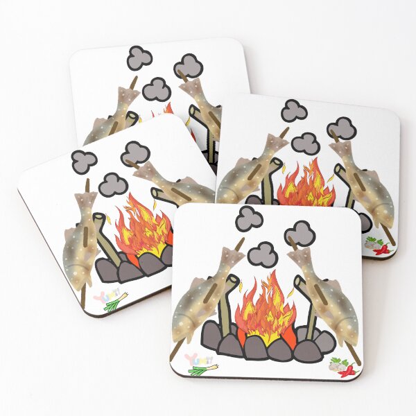 Item preview, Fish cooked over open fire designed and sold by LaUnArt.