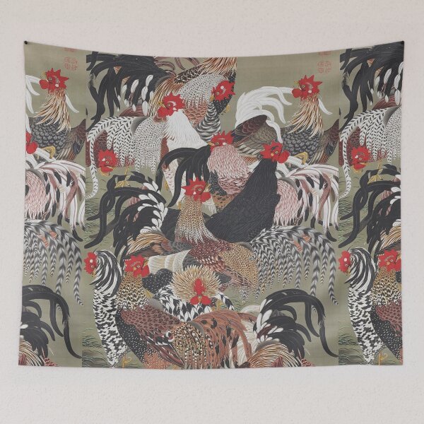 Item preview, Jakuchū Roosters「群鶏図」Sweatshirt by Itō Jakuchū designed and sold by LOVEandPIECE-JP.