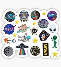 Weltraumforschung Alien Outer Space Galaxy Patch inspiriert Pack Sticker