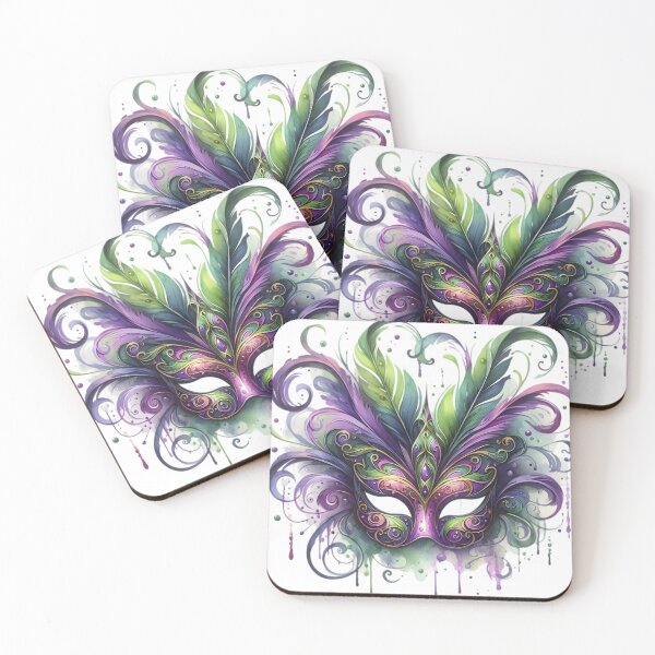 Item preview, Mardi Gras Feathered Mask designed and sold by Eclectic Monkey.