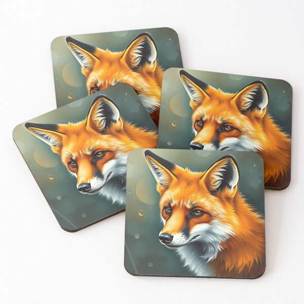 Item preview, Red Fox Portrait Oil Painting Style Forest Animal designed and sold by kakarikihill.