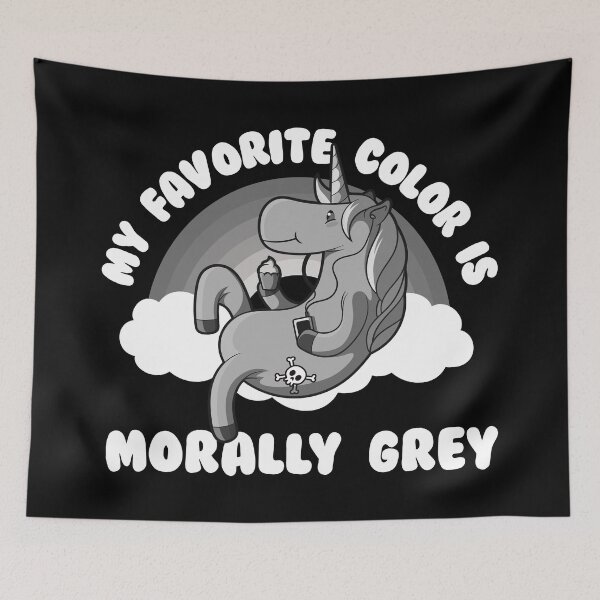 Item preview, Morally Grey unicorn (US spelling) designed and sold by messy-nessie.