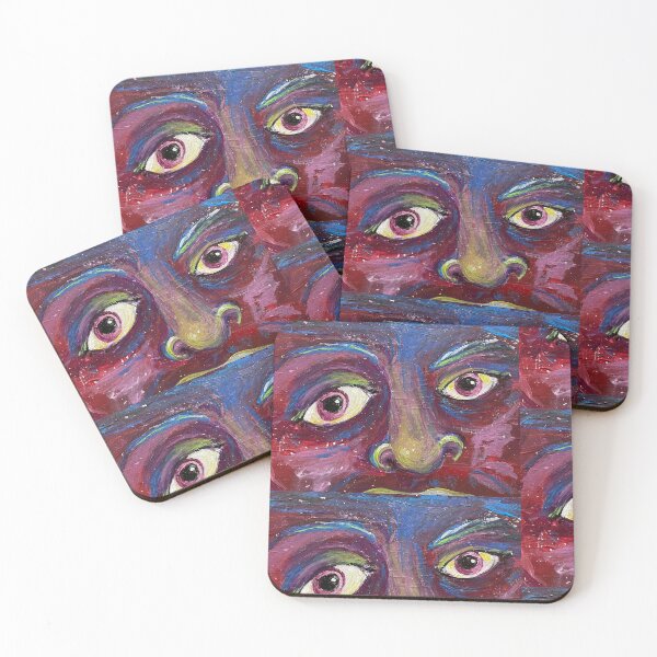 Item preview, A Most Interesting Face Print (blue & purple) designed and sold by Sparkleweather.