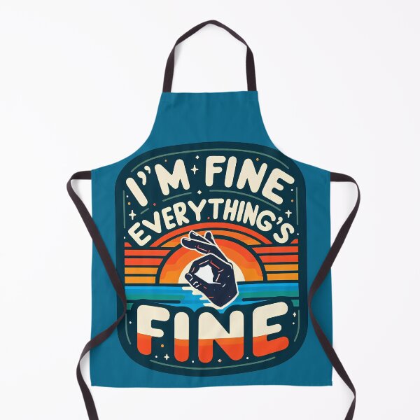 Item preview, I'm fine, everything's fine, typography designed and sold by maxmaj.