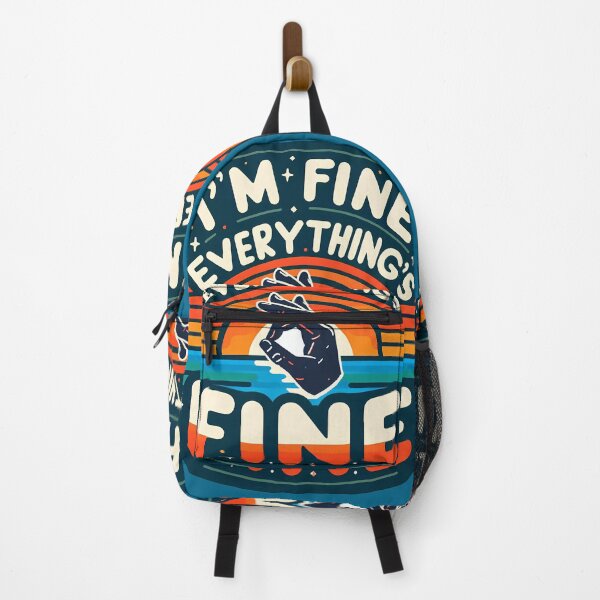 Item preview, I'm fine, everything's fine, typography designed and sold by maxmaj.