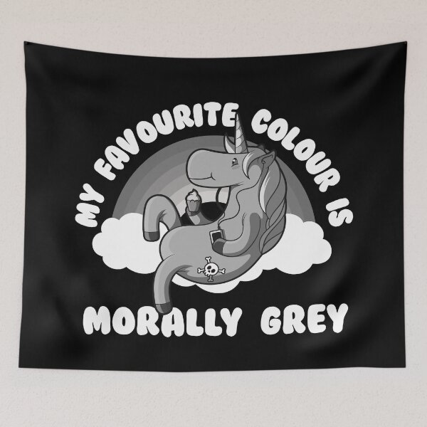 Item preview, Morally Grey unicorn (UK spelling) designed and sold by messy-nessie.