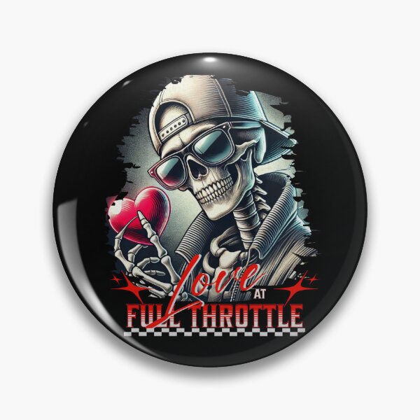 Item preview, Love At Full Throttle Heart Cool Skeleton Skull Racing Valentines Day Valentine designed and sold by CarantinedChaos.