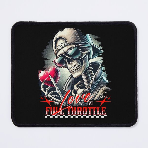 Item preview, Love At Full Throttle Heart Cool Skeleton Skull Racing Valentines Day Valentine designed and sold by CarantinedChaos.