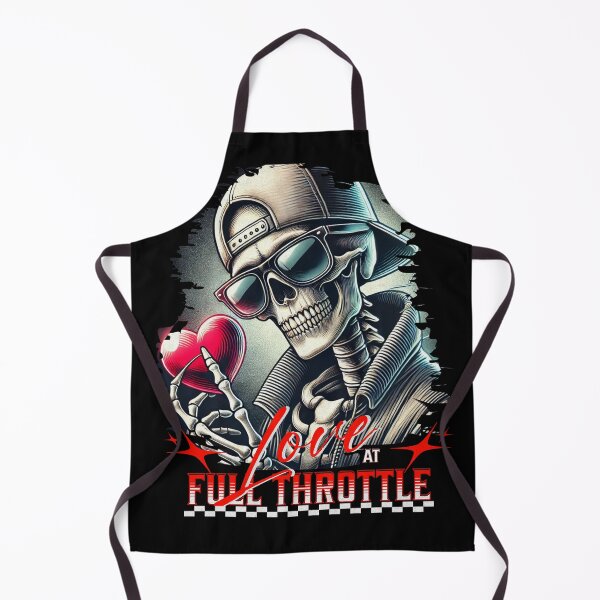 Item preview, Love At Full Throttle Heart Cool Skeleton Skull Racing Valentines Day Valentine designed and sold by CarantinedChaos.