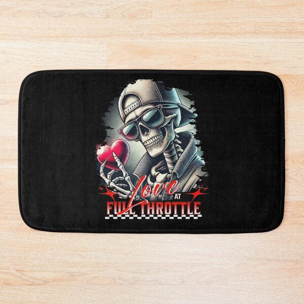 Item preview, Love At Full Throttle Heart Cool Skeleton Skull Racing Valentines Day Valentine designed and sold by CarantinedChaos.