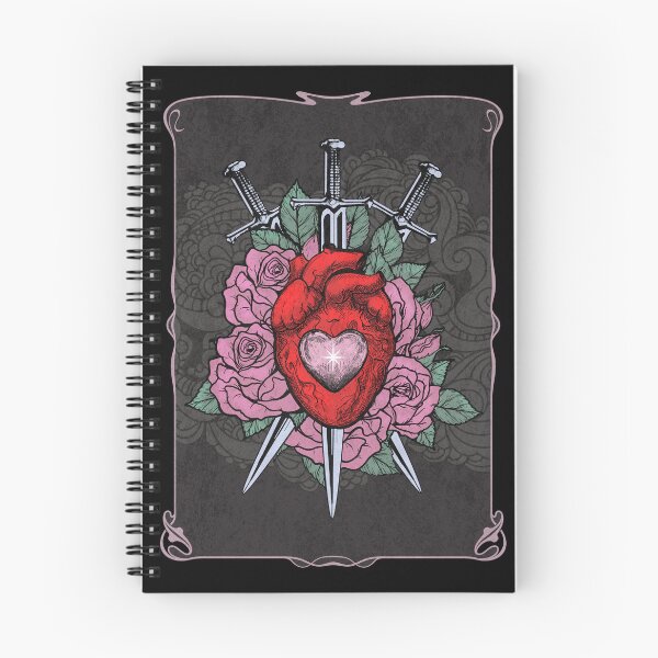 Item preview, Three of Swords with Heart and Roses Tarot designed and sold by ShaireProd.