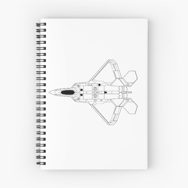 Item preview, F-22 Raptor Top View Line Art designed and sold by Aero-ink45.