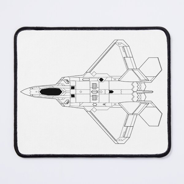 Item preview, F-22 Raptor Top View Line Art designed and sold by Aero-ink45.