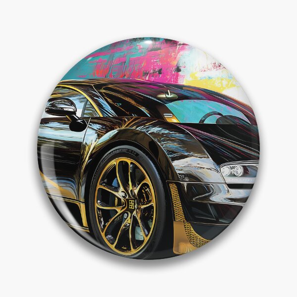 Item preview, Black & Gold Bugatti Veyron – Luxury Pop Art Wall Art designed and sold by AutoPopStudio.
