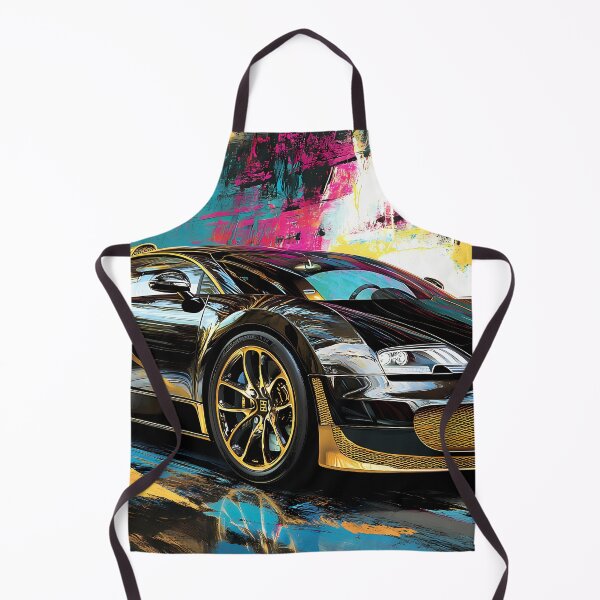 Item preview, Black & Gold Bugatti Veyron – Luxury Pop Art Wall Art designed and sold by AutoPopStudio.