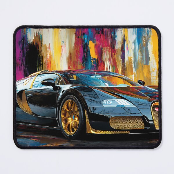 Item preview, Black & Gold Bugatti Veyron – Luxury Pop Art Wall Art II designed and sold by AutoPopStudio.