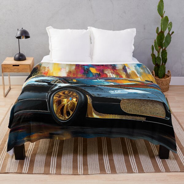 Item preview, Black & Gold Bugatti Veyron – Luxury Pop Art Wall Art II designed and sold by AutoPopStudio.