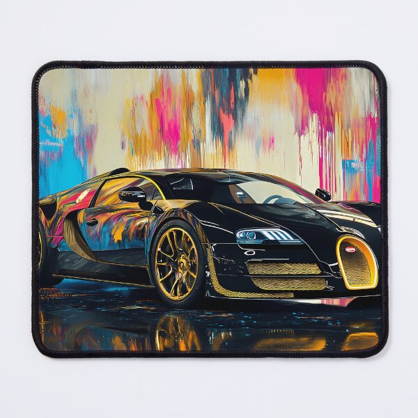 Item preview, Black & Gold Bugatti Veyron – Luxury Pop Art Wall Art III designed and sold by AutoPopStudio.