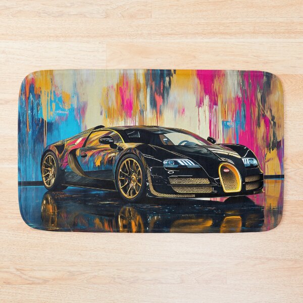 Item preview, Black & Gold Bugatti Veyron – Luxury Pop Art Wall Art III designed and sold by AutoPopStudio.